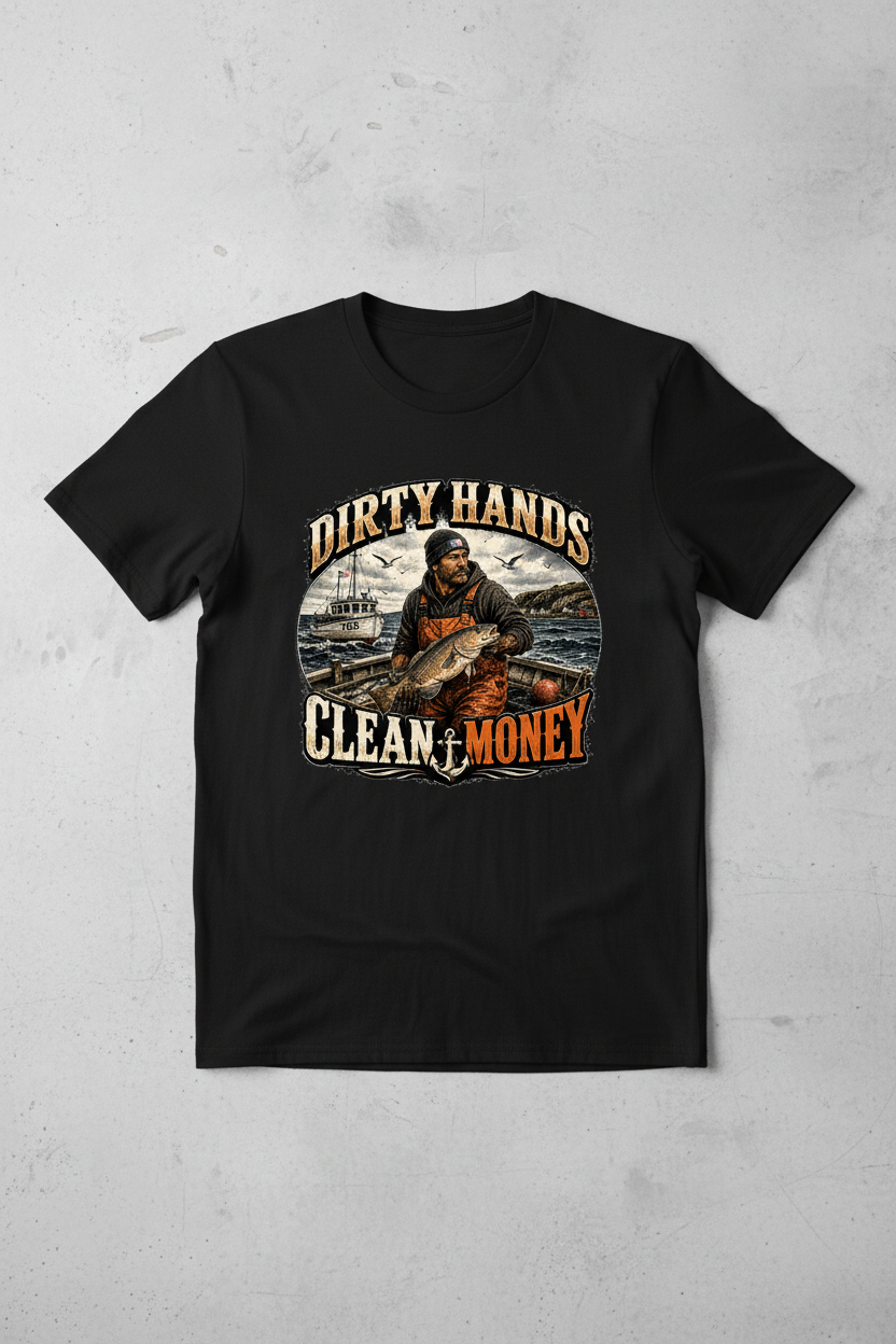 Dirty Hands Clean Money T-Shirt - Black